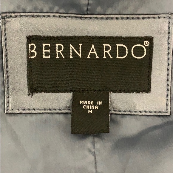 Bernardo metallic grey leather 3 button jacket - Picture 5 of 8